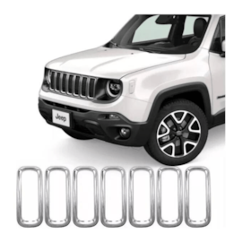 Aplique Grade RENEGADE 19 a 20 Cromado Aplique Grade RENEGADE 19 a 20 Cromado