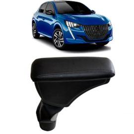 Apoio Braço PEUGEOT 208 Couro Grafite Sem Costura