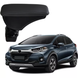 Apoio de Braço WR-V FIT 2015 Couro Preto Sem Costura
