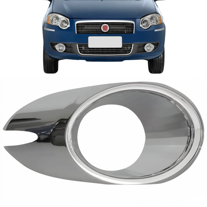 Aro Grade Farol Milha PALIO SIENA STRADA 08 a 12 Cromado Le Aro Grade Farol Milha PALIO SIENA STRADA 08 a 12 Cromado Le