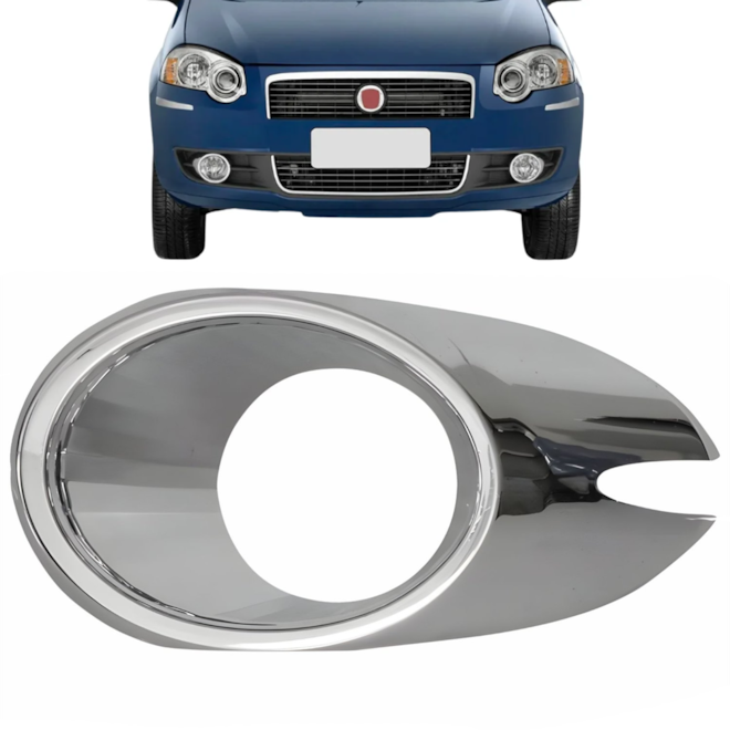 Aro Grade Farol Milha PALIO SIENA STRADA 09 a 12 Cromado Ld
