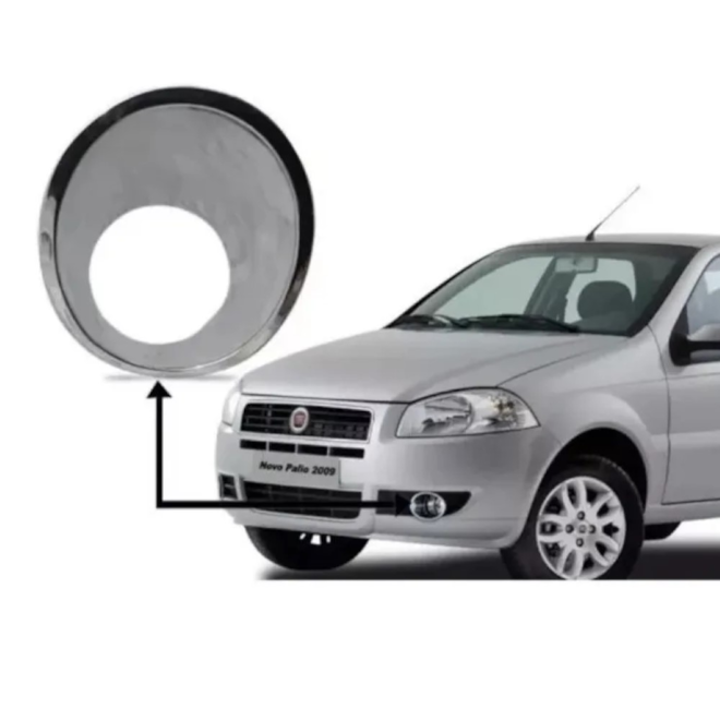 Aro Grade Farol Milha PALIO WEEKEND SIENA 08 a 09 Cromado Le Aro Grade Farol Milha PALIO WEEKEND SIENA 08 a 09 Cromado Le