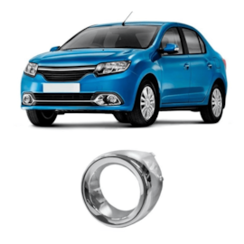 Aro Grade Milha LOGAN 14 A 19 Cromado Esquerdo Aro Grade Milha LOGAN 14 A 19 Cromado Esquerdo