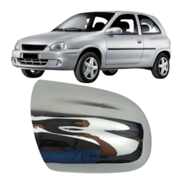 Capa Retrovisor CORSA 95 A 09 Cromado Esquerdo Capa Retrovisor CORSA 95 A 09 Cromado Esquerdo