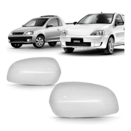Capa Retrovisor CORSA MONTANA 03 a 10 Branco Esquerdo