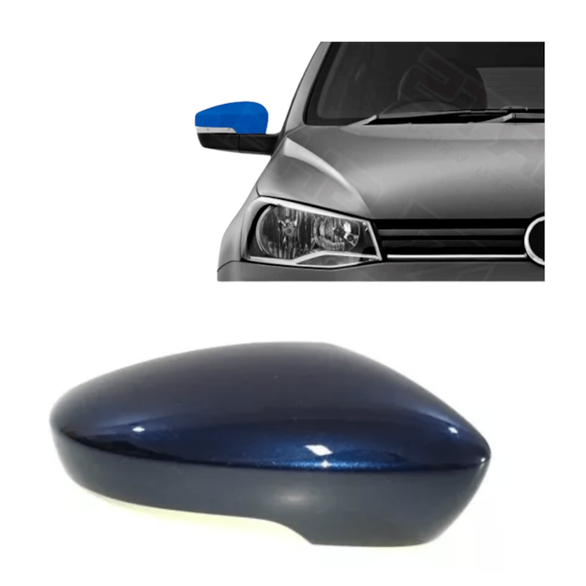 Capa Retrovisor FOX 03 a 09 Azul Direito Ficosa