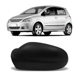 Capa Retrovisor FOX 03 a 09 Preto Txt Esquerdo Metagal Capa Retrovisor FOX 03 a 09 Preto Txt Esquerdo Metagal