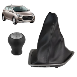 Coifa Bola Cambio Hb20 12 a 19 Preto Aro Cromado Lente Croma