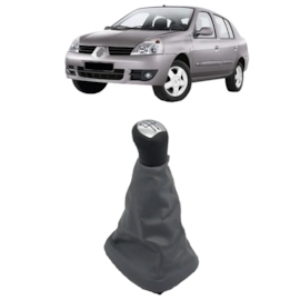 Coifa Câmbio Bola CLIO 2000 a 2016 Cinza Lente Cromada Coifa Câmbio Bola CLIO 2000 a 2016 Cinza Lente Cromada