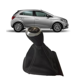 Coifa Câmbio Bola ONIX PRISMA 13a20 Napa Bola Preta Aro Crom Coifa Câmbio Bola ONIX PRISMA 13a20 Napa Bola Preta Aro Crom