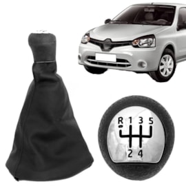 Coifa Câmbio CLIO 00 a 16 Napa Preta Bola Preta