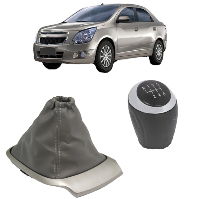 Coifa Cambio COBALT 2012 a 2016 Napa Cinza Claro Linha Cinza Coifa Cambio COBALT 2012 a 2016 Napa Cinza Claro Linha Cinza