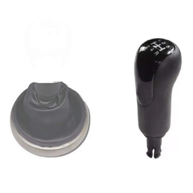 Coifa Câmbio ECOSPORT FIESTA 03 a 11 Napa Cinza Bola Preta Coifa Câmbio ECOSPORT FIESTA 03 a 11 Napa Cinza Bola Preta