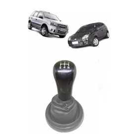 Coifa Câmbio ECOSPORT FIESTA 03 a 11 Napa Cinza Bola Preta Coifa Câmbio ECOSPORT FIESTA 03 a 11 Napa Cinza Bola Preta
