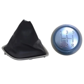 Coifa Câmbio HB20 2012 a 2019 Napa Preto Aro Cinza Bola Preto Lente Cromo