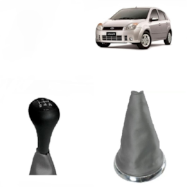 Coifa de Câmbio c Bola ECOSPORT FIESTA HATCh SEDAN 03 a 11 Napa Cinza Aro Cromado Bola Lente Preta Coifa de Câmbio c Bola ECOSPORT FIESTA HATCh SEDAN 03 a 11 Napa Cinza Aro Cromado Bola Lente Preta