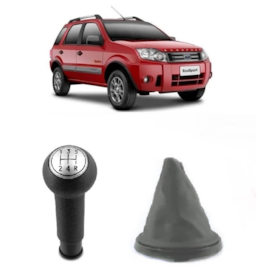 Coifa de Câmbio c Bola ECOSPORT FIESTA HATCh SEDAN 03 a 11 Napa Cinza Aro Preto Coifa de Câmbio c Bola ECOSPORT FIESTA HATCh SEDAN 03 a 11 Napa Cinza Aro Preto