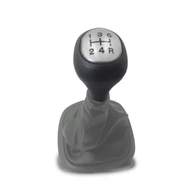 Coifa de Câmbio C Bola KA 06 a 12 Napa Bola Cinza Aro Preto Coifa de Câmbio C Bola KA 06 a 12 Napa Bola Cinza Aro Preto