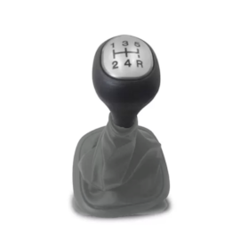 Coifa de Câmbio C Bola KA 06 a 12 Napa Bola Cinza Aro Preto Coifa de Câmbio C Bola KA 06 a 12 Napa Bola Cinza Aro Preto