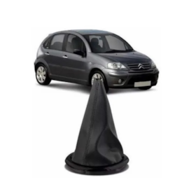 Coifa de Câmbio C3 03 a 12 Napa Preta com Aro Preto Coifa de Câmbio C3 03 a 12 Napa Preta com Aro Preto