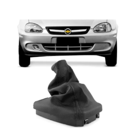 Coifa de Câmbio CORSA SEDAN PICK-UP 95 a 02 Napa Preta com Base Coifa de Câmbio CORSA SEDAN PICK-UP 95 a 02 Napa Preta com Base