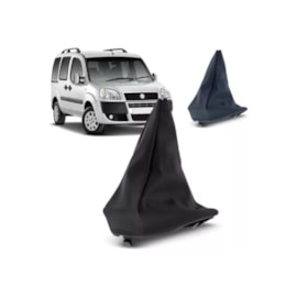 Coifa de Câmbio DOBLO 2002 até 2022 Napa Preta Linha Azul Coifa de Câmbio DOBLO 2002 até 2022 Napa Preta Linha Azul