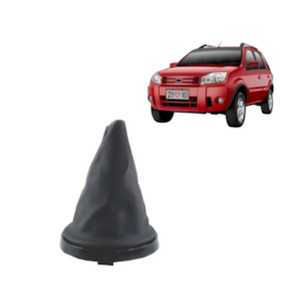 Coifa de Câmbio ECOSPORT FIESTA HATCH SEDAN 03 a 11 NapaCinza Aro Preto Coifa de Câmbio ECOSPORT FIESTA HATCH SEDAN 03 a 11 NapaCinza Aro Preto