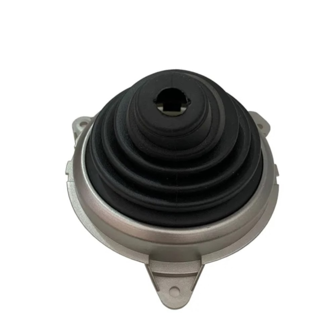 Coifa de Câmbio FIT 2003 a 2009 PVC Preto Aro Cinza Coifa de Câmbio FIT 2003 a 2009 PVC Preto Aro Cinza