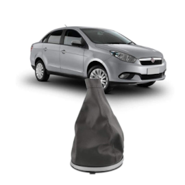 Coifa de Câmbio PALIO G5 GRAN SIENA 12 a 18 Napa Cinza Aro Prata Coifa de Câmbio PALIO G5 GRAN SIENA 12 a 18 Napa Cinza Aro Prata