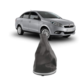 Coifa de Câmbio PALIO G5 GRAN SIENA 12 a 18 Napa Preta Aro Prata Coifa de Câmbio PALIO G5 GRAN SIENA 12 a 18 Napa Preta Aro Prata