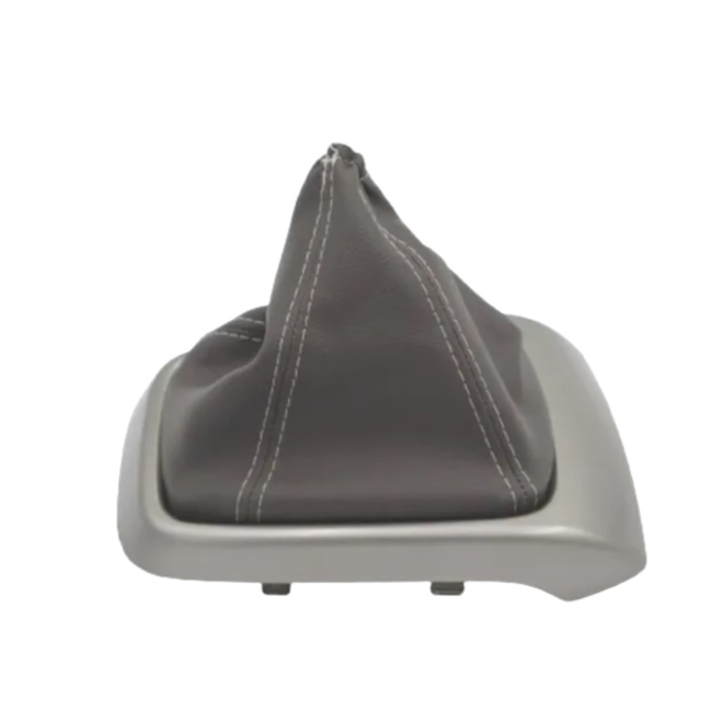 Coifa de Câmbio SPIN 12 a 22 Napa Cinza Linha Bege Aro Cromado Coifa de Câmbio SPIN 12 a 22 Napa Cinza Linha Bege Aro Cromado