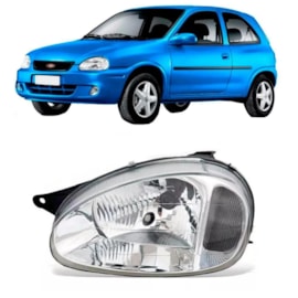 FAROL CORSA 00/02 carcaça preta ESQUERDO FAROL CORSA 00/02 carcaça preta ESQUERDO