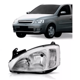 Farol CORSA 2008 a 2010 Esquerdo Liso Farol CORSA 2008 a 2010 Esquerdo Liso