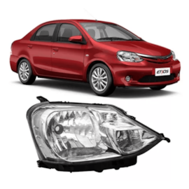 Farol ETIOS 2013 a 2018 Direito Carcaça Preta