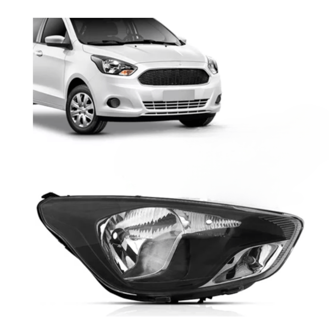 Farol FORD KA 2014 a 2018 Direito Fume Farol FORD KA 2014 a 2018 Direito Fume