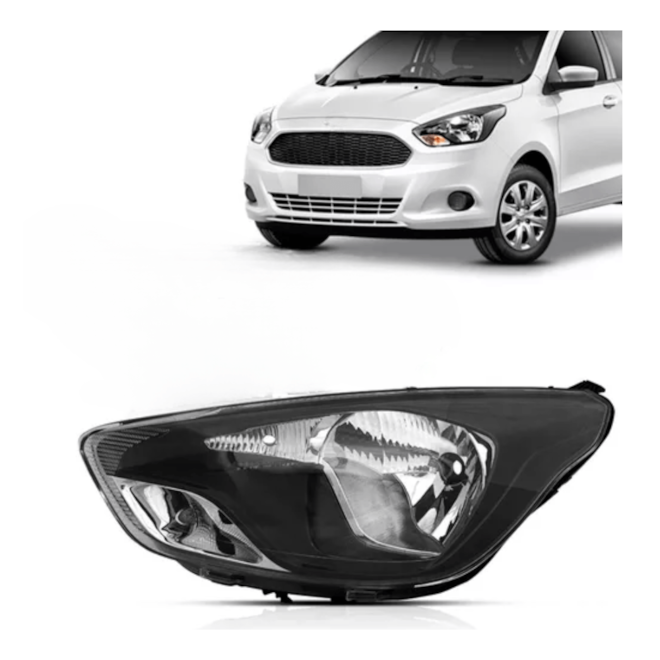 Farol FORD KA 2014 a 2018 Esquerdo Fume Farol FORD KA 2014 a 2018 Esquerdo Fume