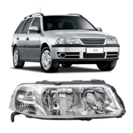 Farol GOL G3 2000 a 2005 Duplo Direito Cromado Farol GOL G3 2000 a 2005 Duplo Direito Cromado