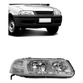 Farol GOL G3 Foco Duplo Cromado 1999 a 2005 Direito Tyc Farol GOL G3 Foco Duplo Cromado 1999 a 2005 Direito Tyc