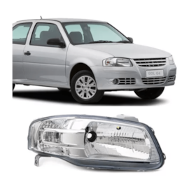 Farol GOL G4 2006 a 2012 Mascara Cromada Direito Farol GOL G4 2006 a 2012 Mascara Cromada Direito