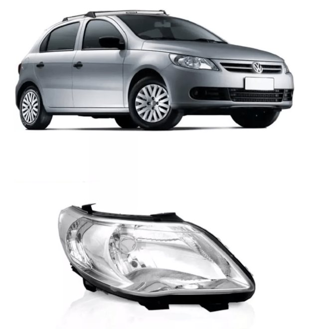 Farol GOL G5 2009 a 2012 Foco Simples Esquerdo Arteb Farol GOL G5 2009 a 2012 Foco Simples Esquerdo Arteb