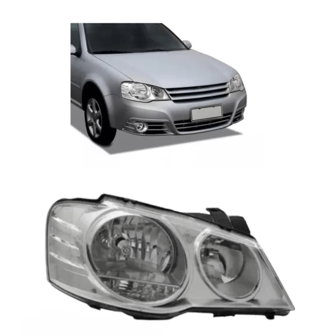 FAROL GOLF 07/13 CROMADO DIREITO FAROL GOLF 07/13 CROMADO DIREITO