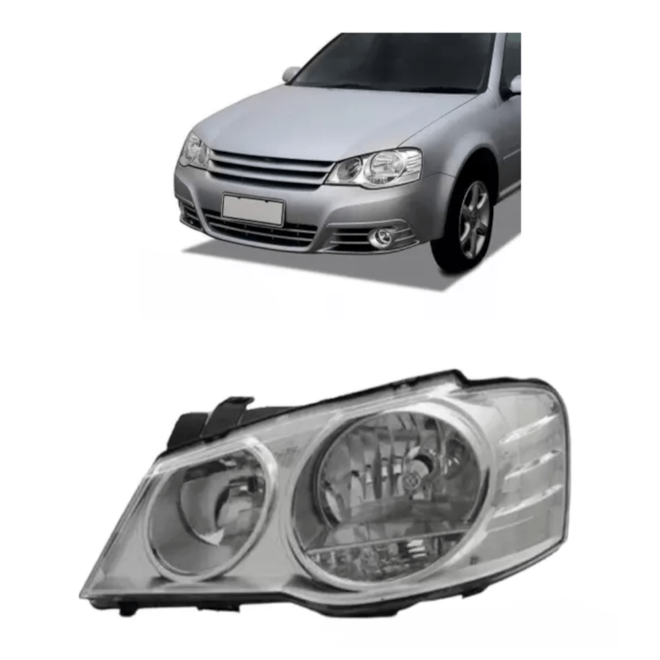 FAROL GOLF 07/13 CROMADO ESQUERDO FAROL GOLF 07/13 CROMADO ESQUERDO