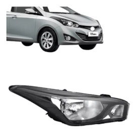 Farol HB20 HB20X 2012 a 2015 Mascara Negra Direito Farol HB20 HB20X 2012 a 2015 Mascara Negra Direito