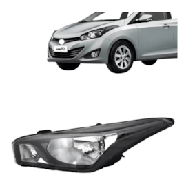 Farol HB20 HB20X 2012 a 2015 Mascara Negra Esquerdo Farol HB20 HB20X 2012 a 2015 Mascara Negra Esquerdo