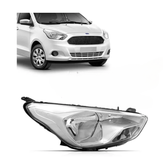 FAROL KA 15/18 CROMADO DIREITO FAROL KA 15/18 CROMADO DIREITO