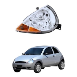 Farol KA 2015/2018 CROMADO Esquerdo