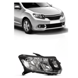 Farol LOGAN Fumê 2014 a 2018 Direito Importado Farol LOGAN Fumê 2014 a 2018 Direito Importado