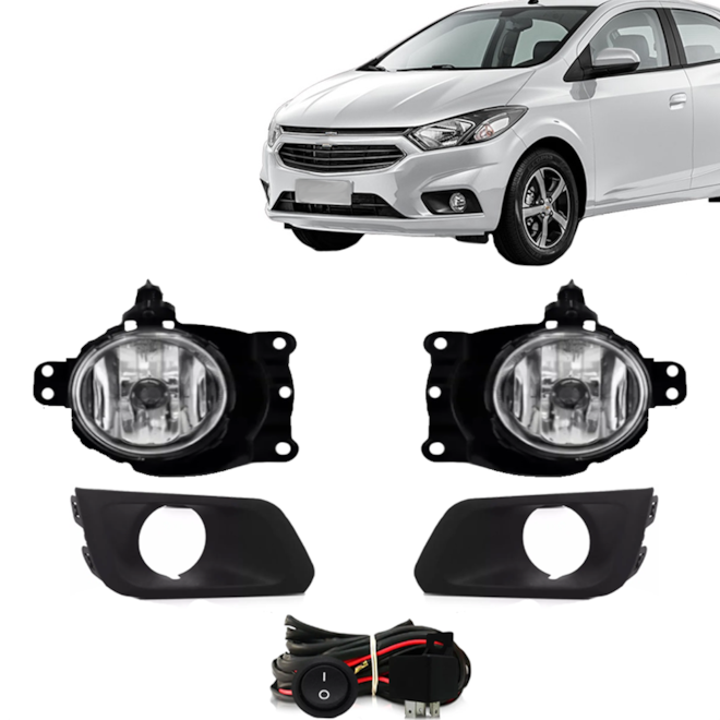 Farol Milha ONIX COBALT SPIN 2012 a 2016 Chicote Botão Universal