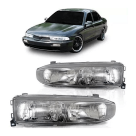 Farol MITSUBISHI GALANT 1993 a 1995 Esquerdo Depo Farol MITSUBISHI GALANT 1993 a 1995 Esquerdo Depo