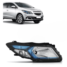 Farol ONIX PRISMA 2013 a 2016 Azul Direito Farol ONIX PRISMA 2013 a 2016 Azul Direito